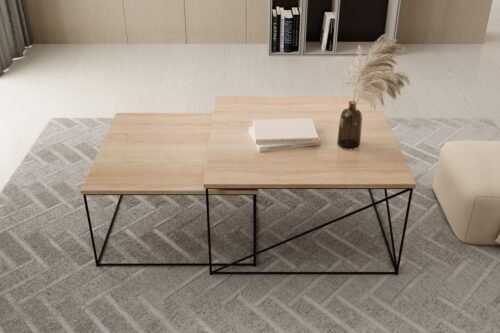 Licco 2-in-1 coffee table, black/Sonoma, ADRK