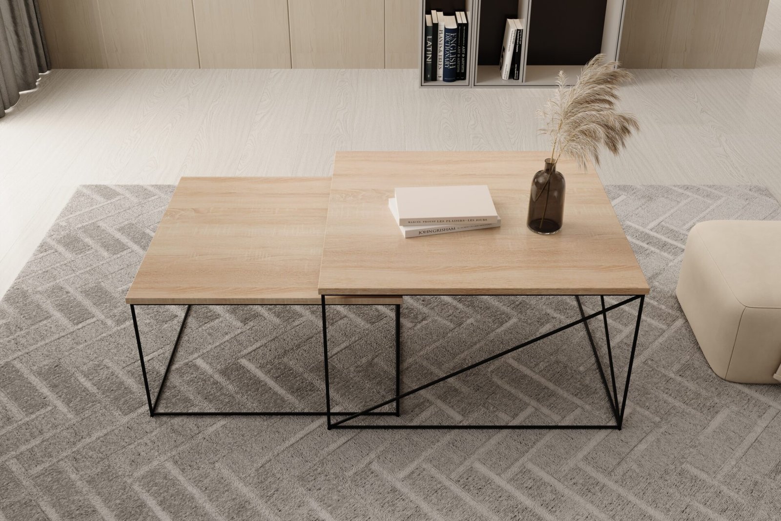 Licco 2-in-1 coffee table, black/Sonoma, ADRK