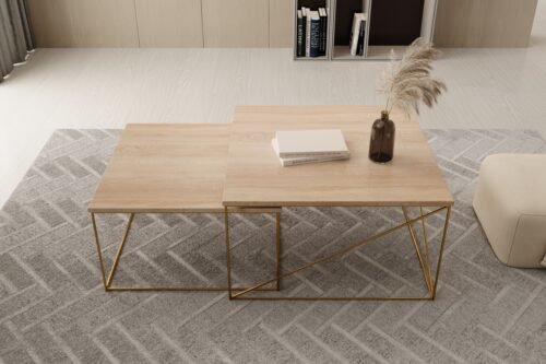 Licco 2-in-1 coffee table, gold/Sonoma, ADRK