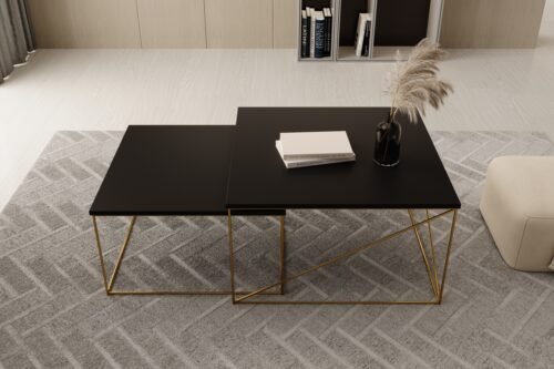 Licco 2-in-1 coffee table, gold/black, ADRK