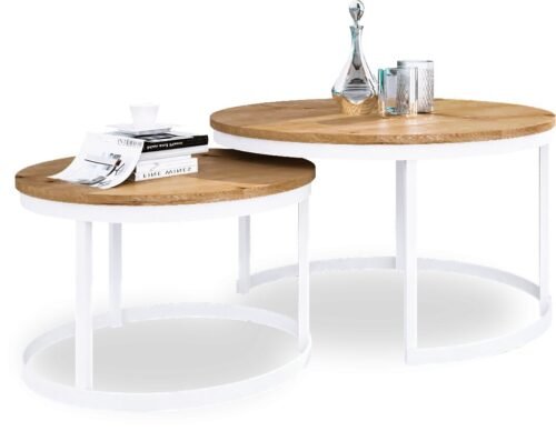 OKIN 2-in-1 coffee table, white/artisanal, ADRK