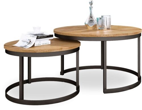 OKIN 2-in-1 coffee table, black/artisanal, ADRK