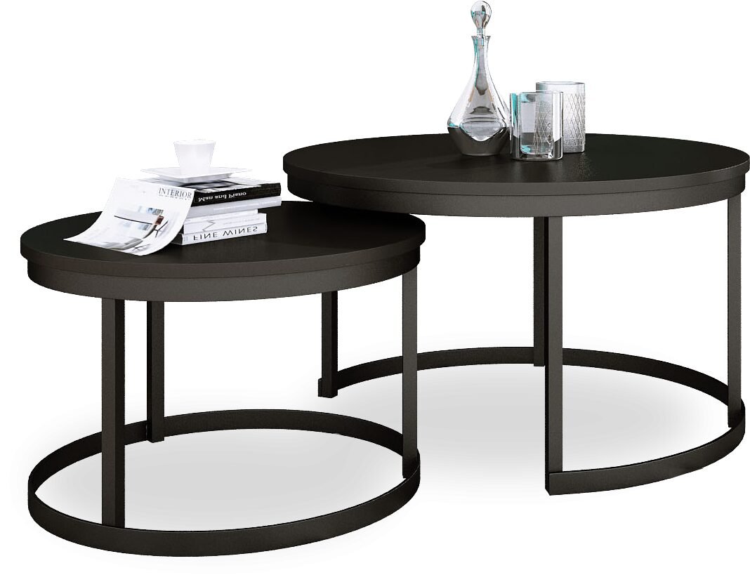 OKIN 2-in-1 coffee table, black, ADRK