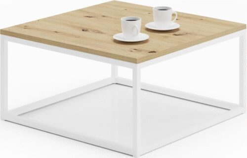 BELTEN Coffee table 65×65 White/Artisan ADRK