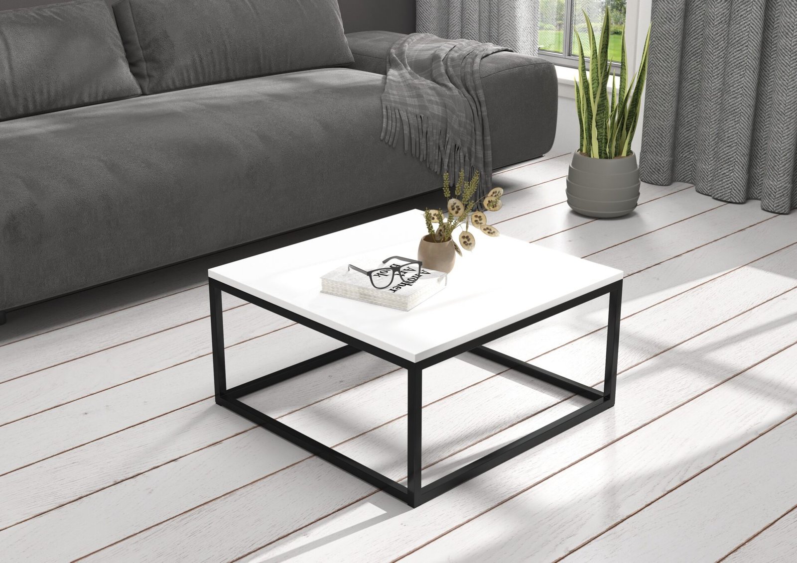 BELTEN coffee table 65x65 black/white ADRK - Image 2