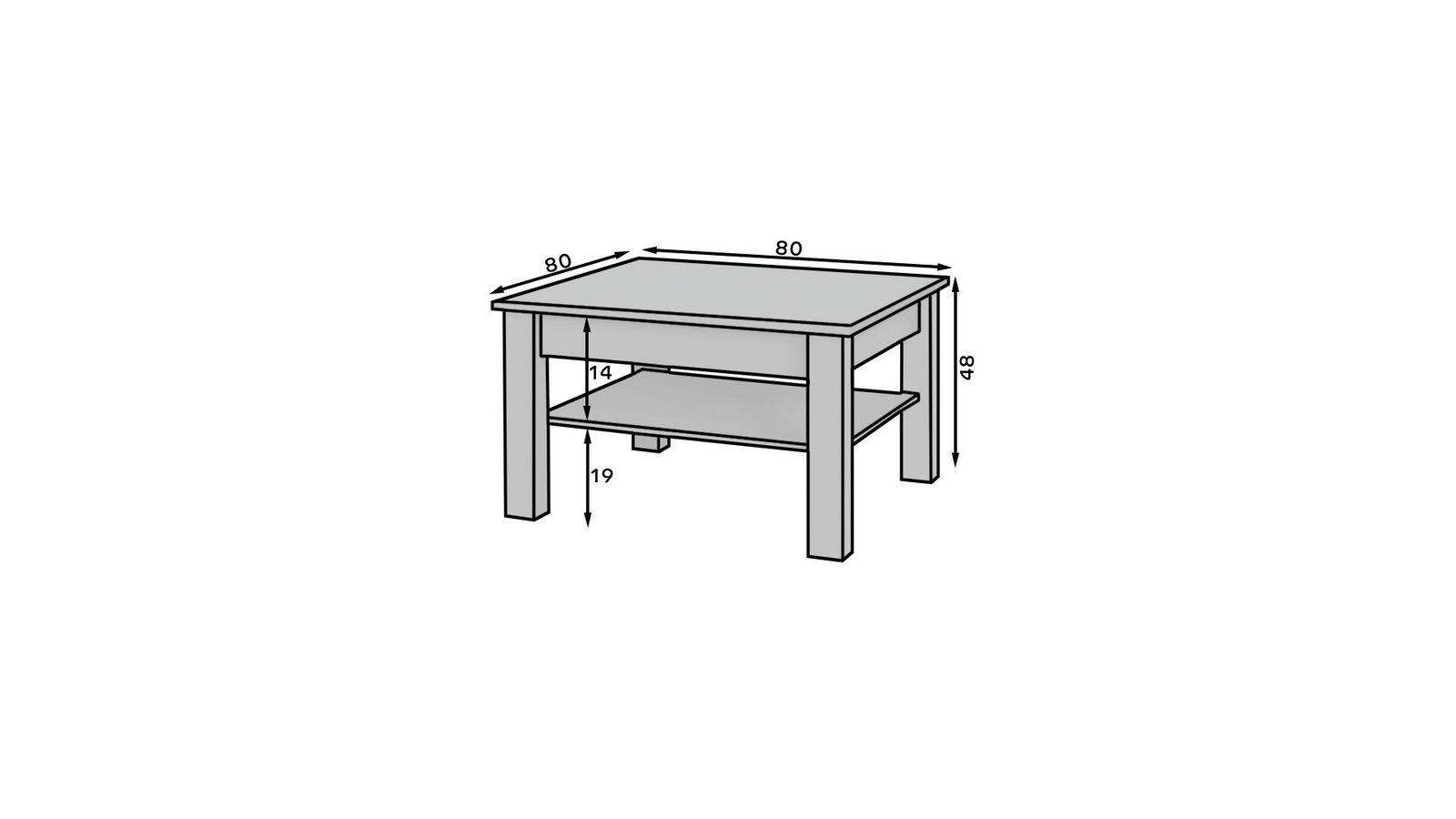 CESIRO coffee table, white, ADRK - Image 4