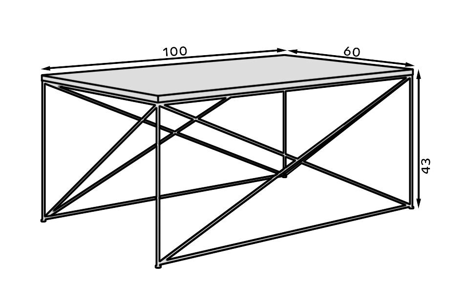 Dante coffee table, white/Lancelot oak, ADRK - Image 4