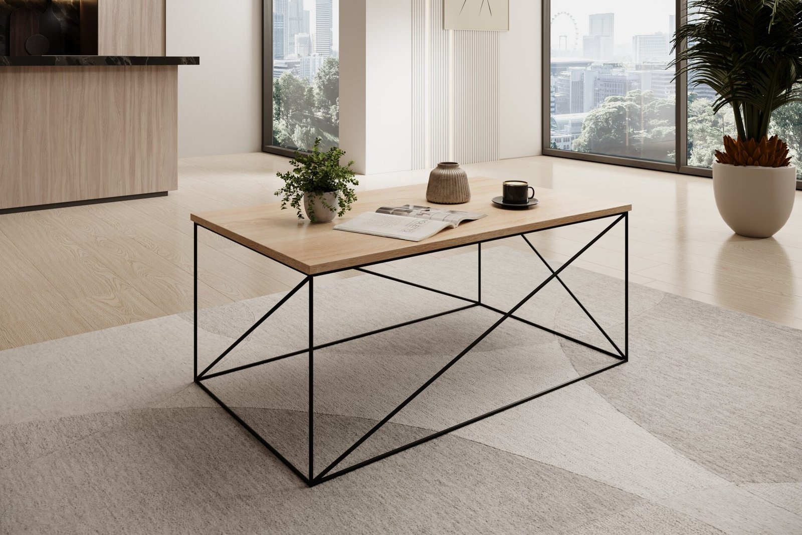 Dante coffee table, white/Sonoma, ADRK - Image 2