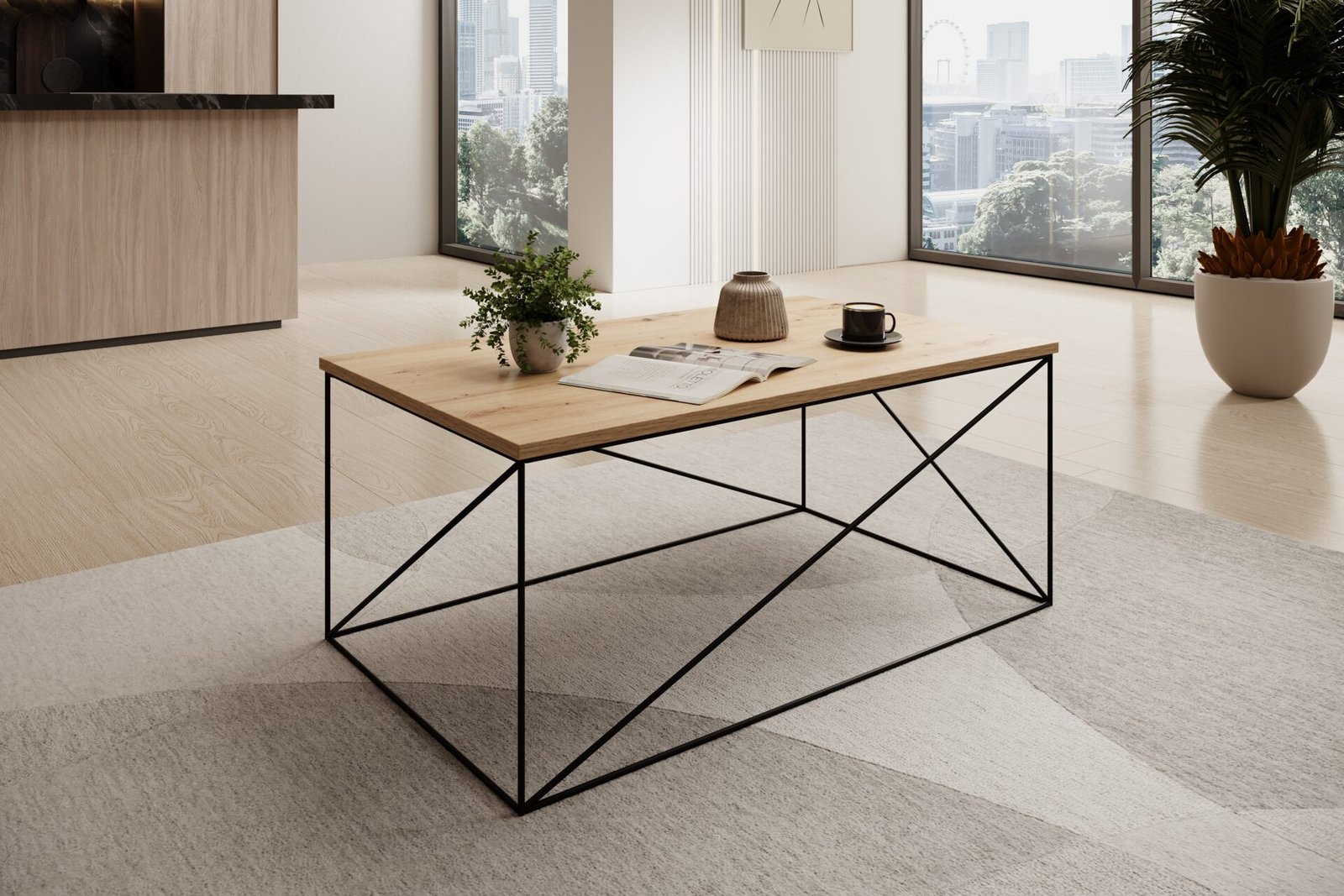 Dante coffee table, white/artisanal, ADRK - Image 2