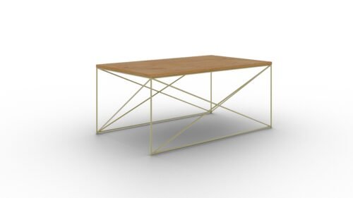 Dante coffee table, gold/Lancelot oak, ADRK