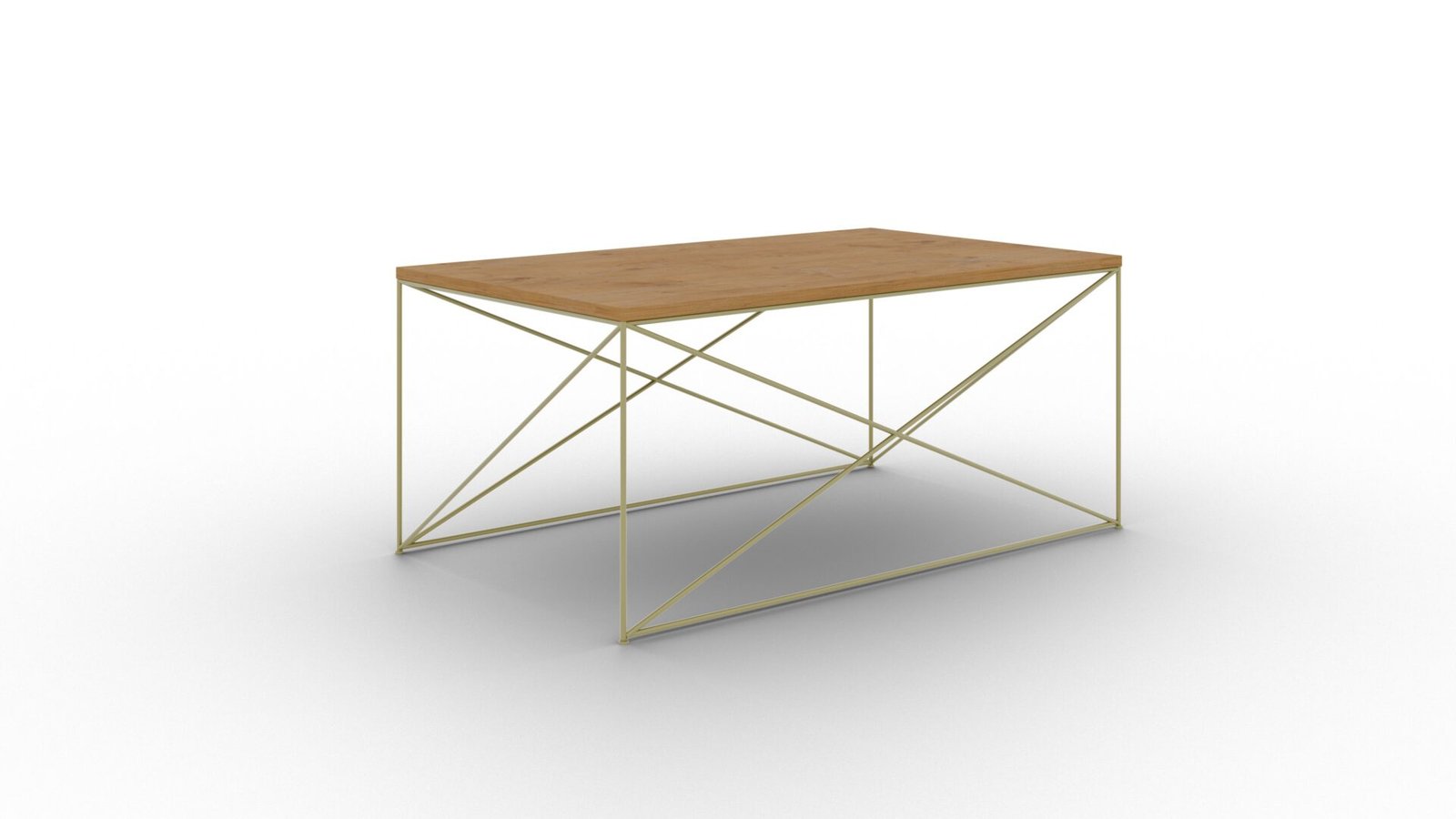 Dante coffee table, gold/Lancelot oak, ADRK