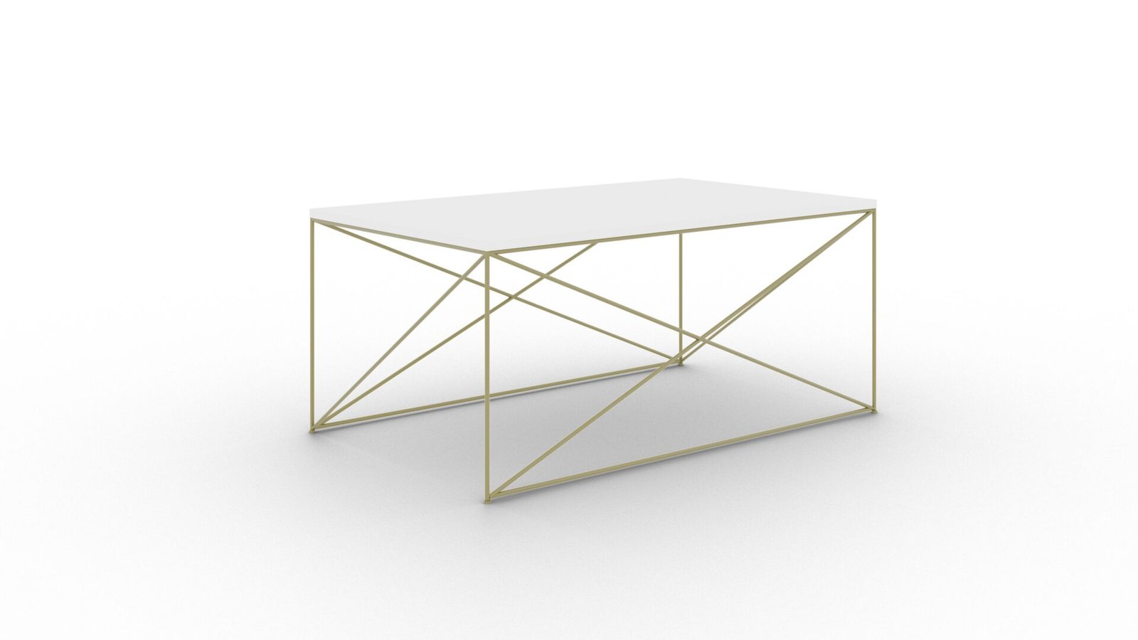 Dante coffee table, gold/white gloss, ADRK