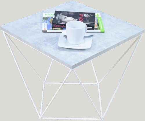 DIANA coffee table 50×50 white/concrete ADRK
