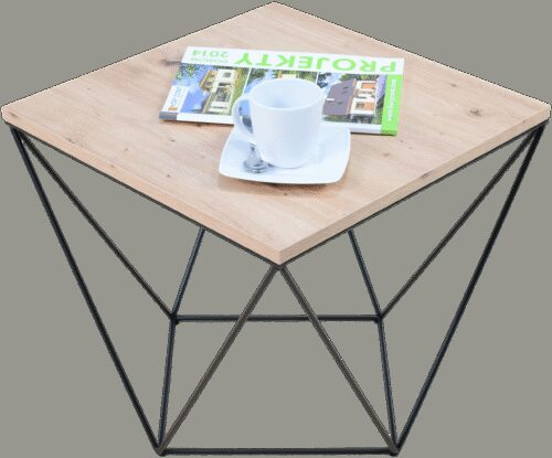 DIANA coffee table, 50×50, black/artisanal, ADRK