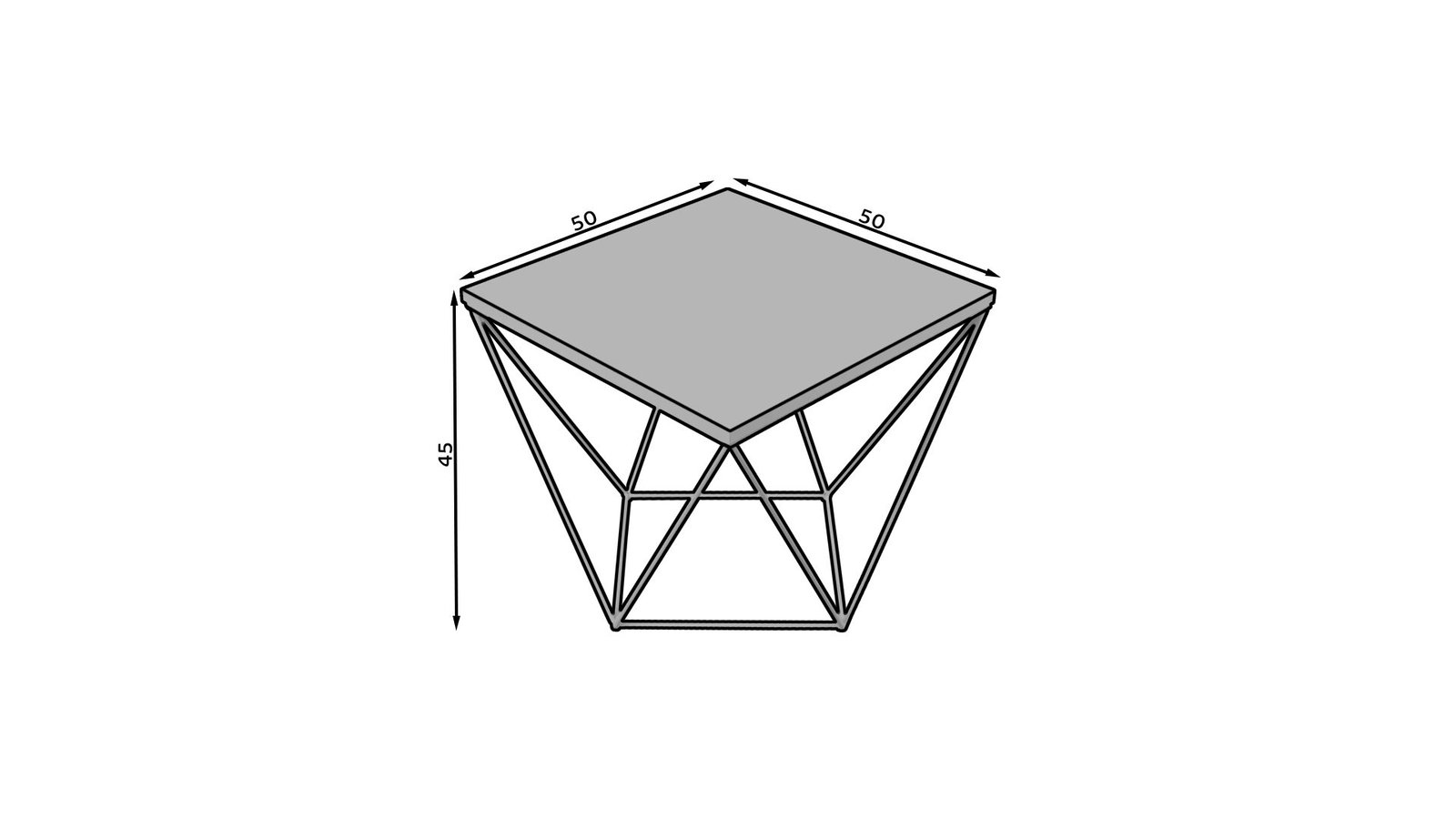DIANA coffee table, 50x50, black/Sonoma, ADRK - Image 3