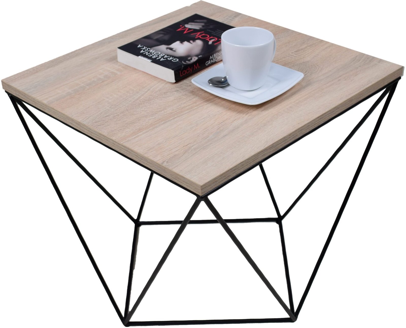 DIANA coffee table, 50x50, black/Sonoma, ADRK