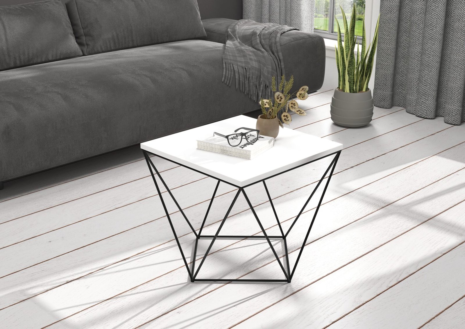 DIANA coffee table 50x50 black/white ADRK - Image 2