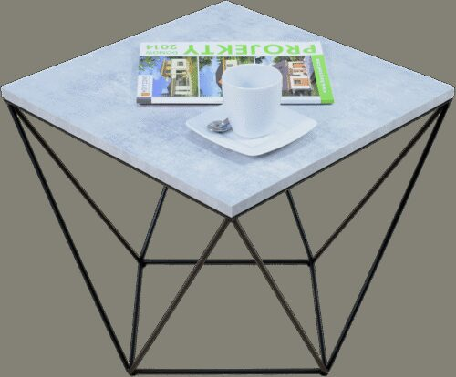 DIANA coffee table 50×50 black/concrete ADRK