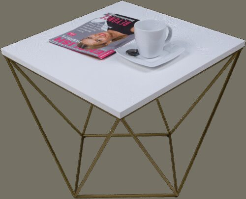 DIANA coffee table 50×50 gold/white ADRK