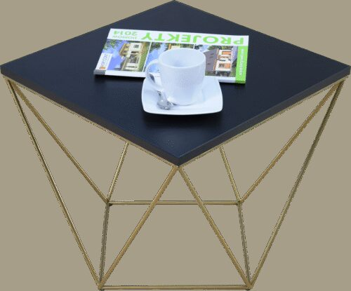 DIANA coffee table 50×50 gold/black ADRK