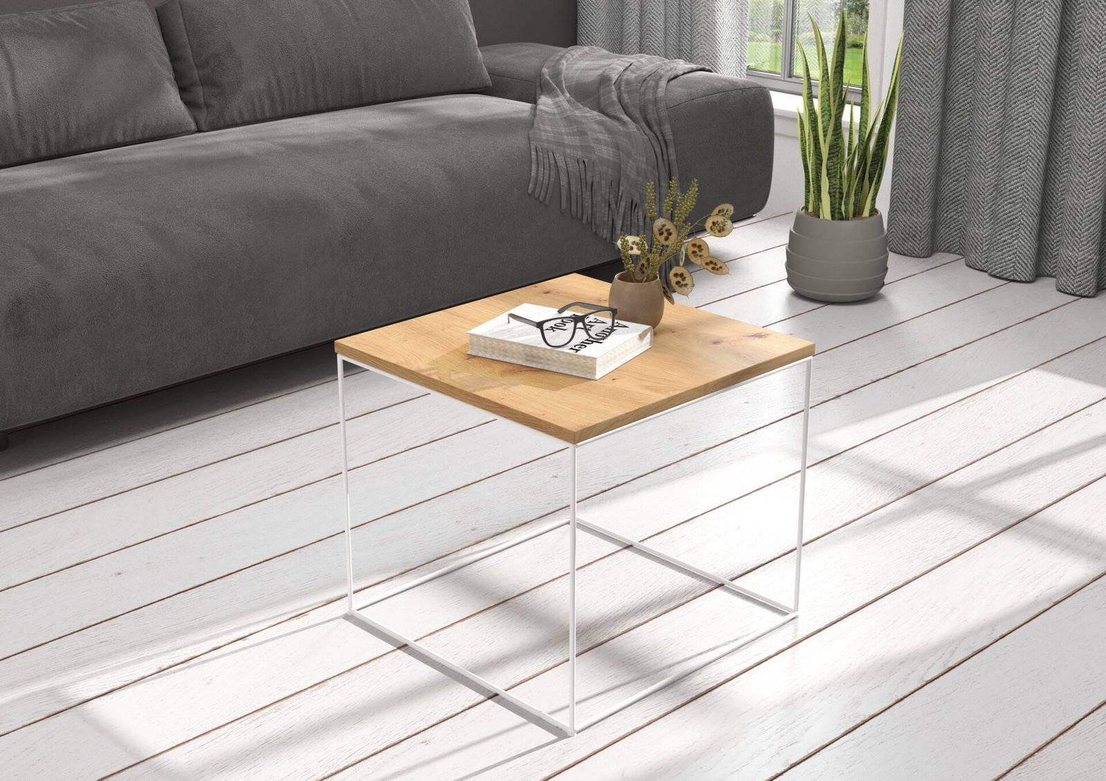 ELENA coffee table 50x50 white/artisanal ADRK - Image 2