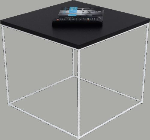 ELENA coffee table, 50×50, white/black, ADRK