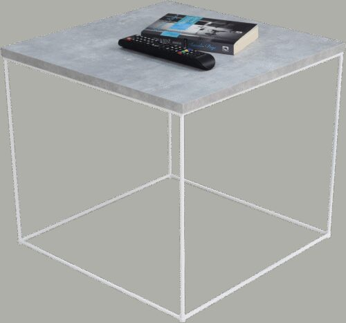 ELENA coffee table 50×50 white/concrete ADRK