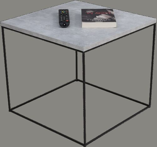 ELENA coffee table, 50×50, black/concrete, ADRK