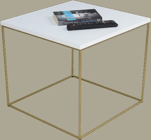 ELENA coffee table 50×50 gold/white ADRK