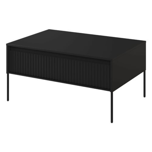 TREND 09 milled coffee table, black/black legs