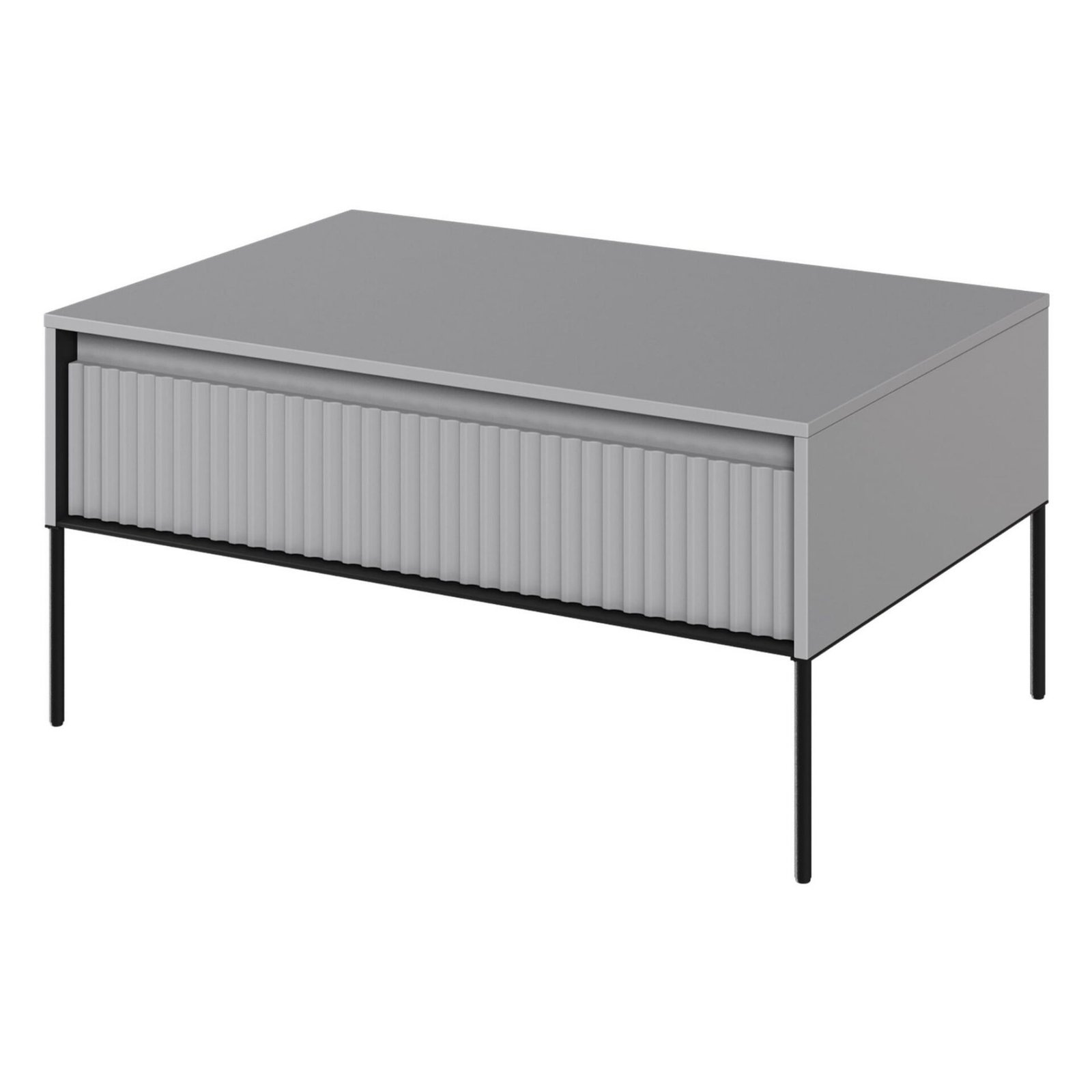 TREND 09 milled coffee table, gray/black legs