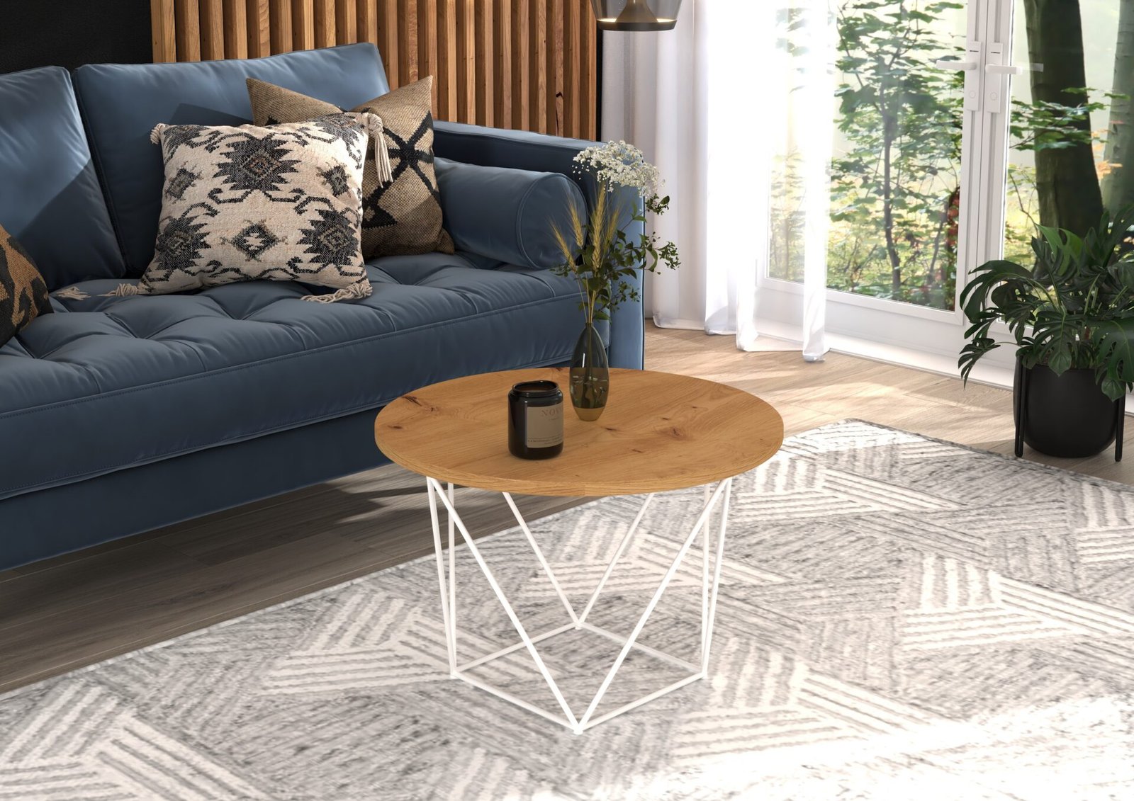 LIAM coffee table, white/artisanal, ADRK - Image 2