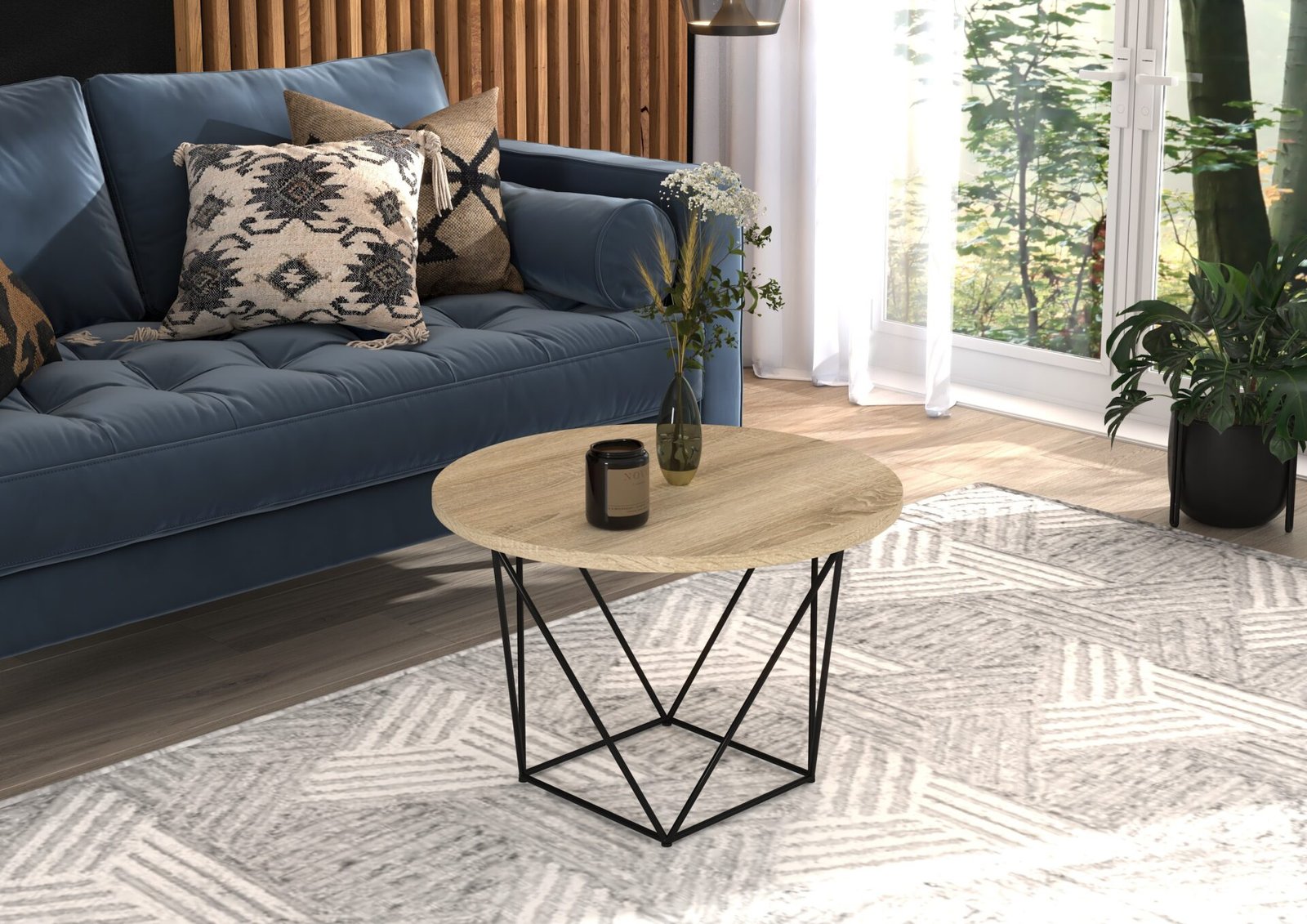 LIAM coffee table, black/Sonoma, ADRK - Image 2