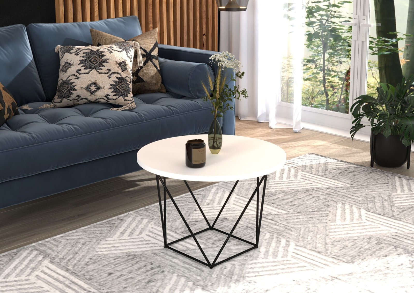 LIAM coffee table, black/white, ADRK - Image 2
