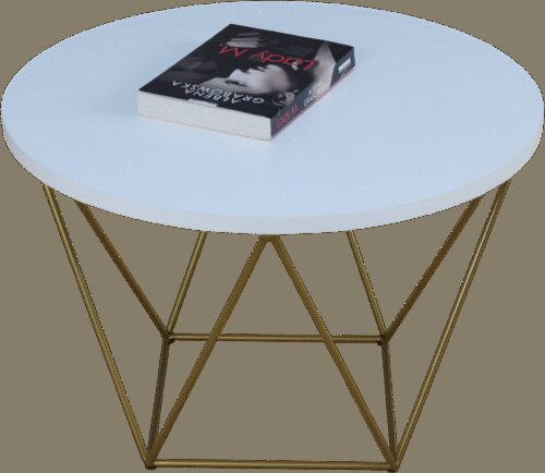 LIAM coffee table, gold/white, ADRK