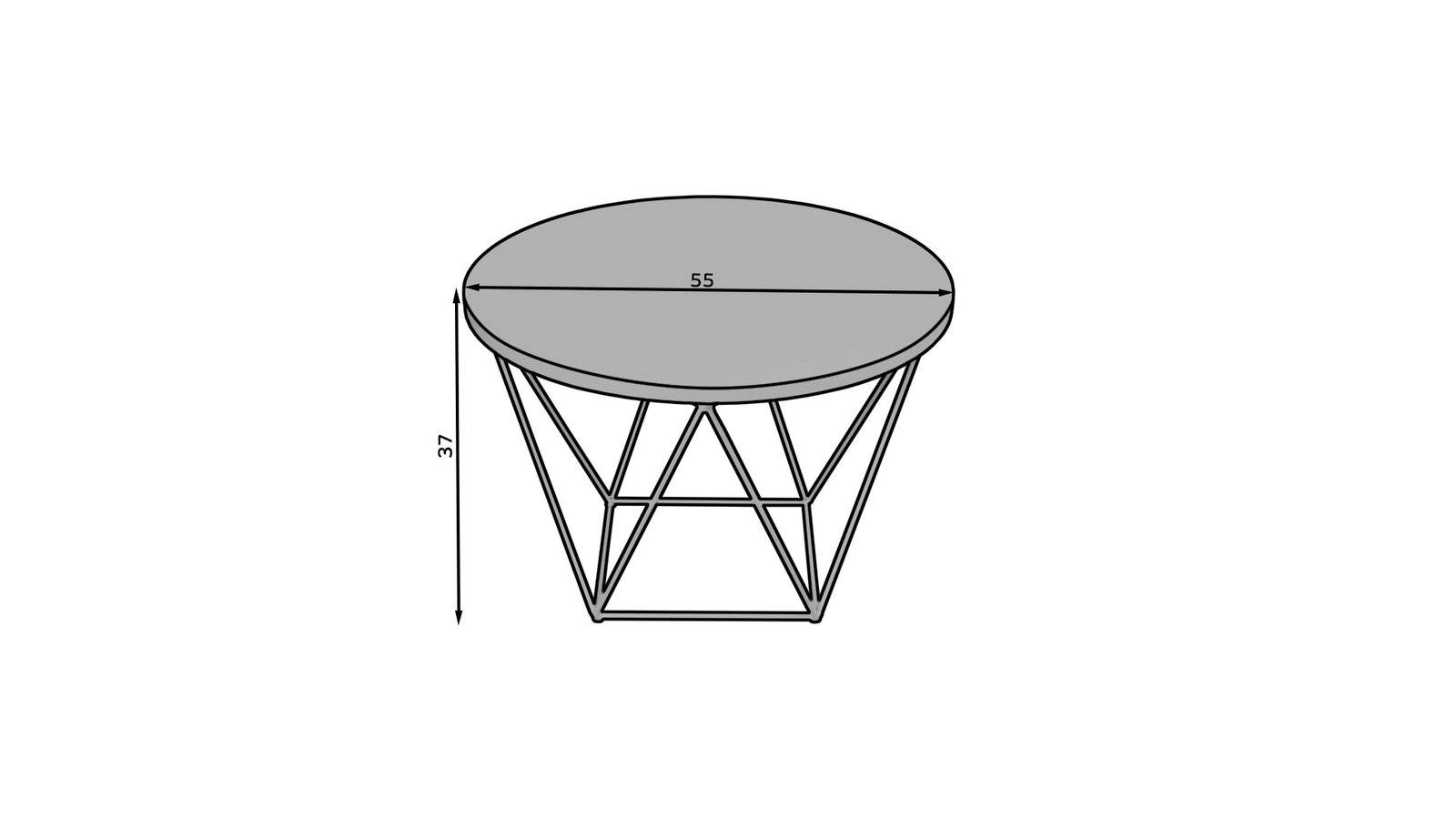 LIAM coffee table, gold/black, ADRK - Image 3