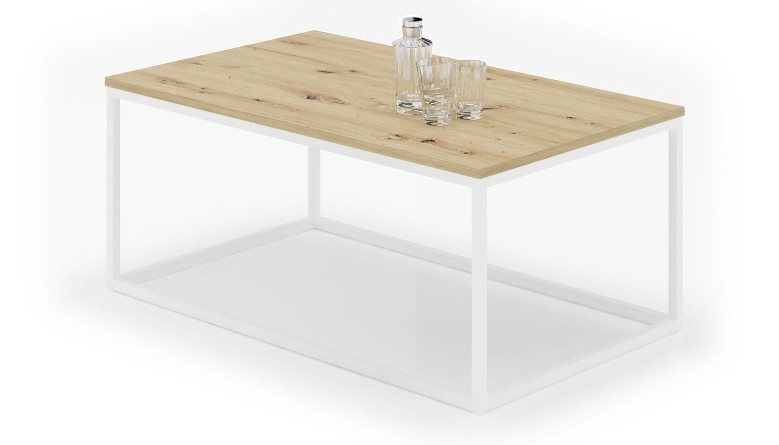 NARISA coffee table, 100x60, white/artisanal, ADRK