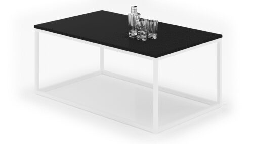 NARISA coffee table, 100×60, white/black, ADRK