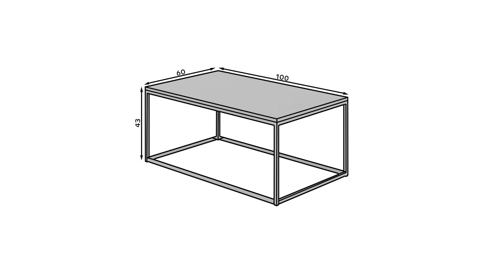NARISA coffee table, 100x60, white/Sonoma, ADRK - Image 3