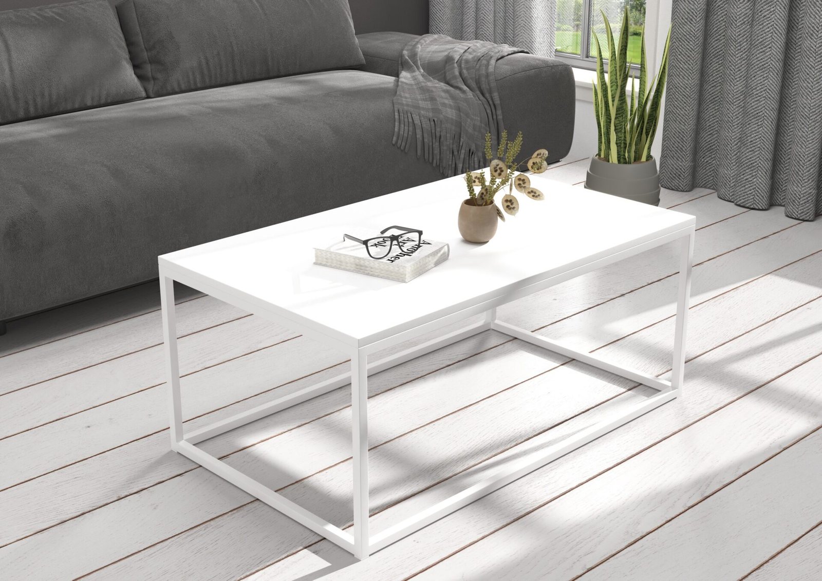 NARISA coffee table, 100x60, white, ADRK - Image 2