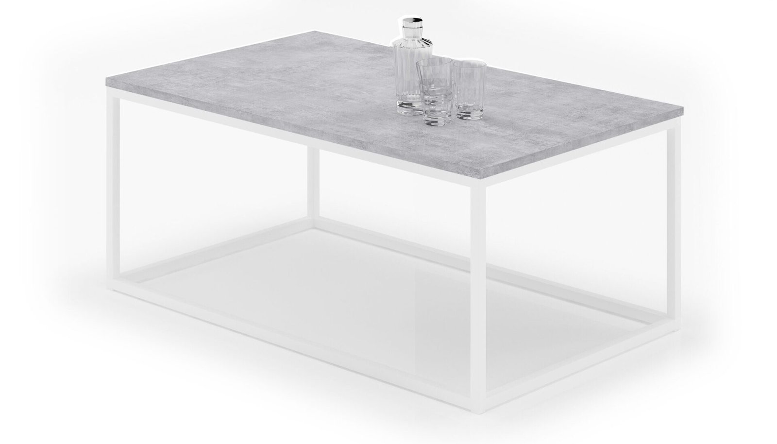 NARISA coffee table, 100x60, white/concrete, ADRK
