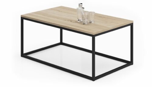NARISA coffee table, 100×60, black/Sonoma, ADRK