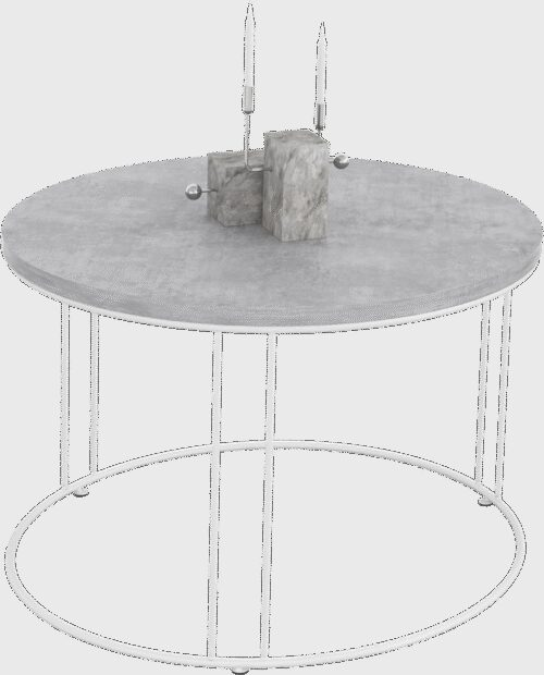NOEL coffee table, white/concrete, ADRK