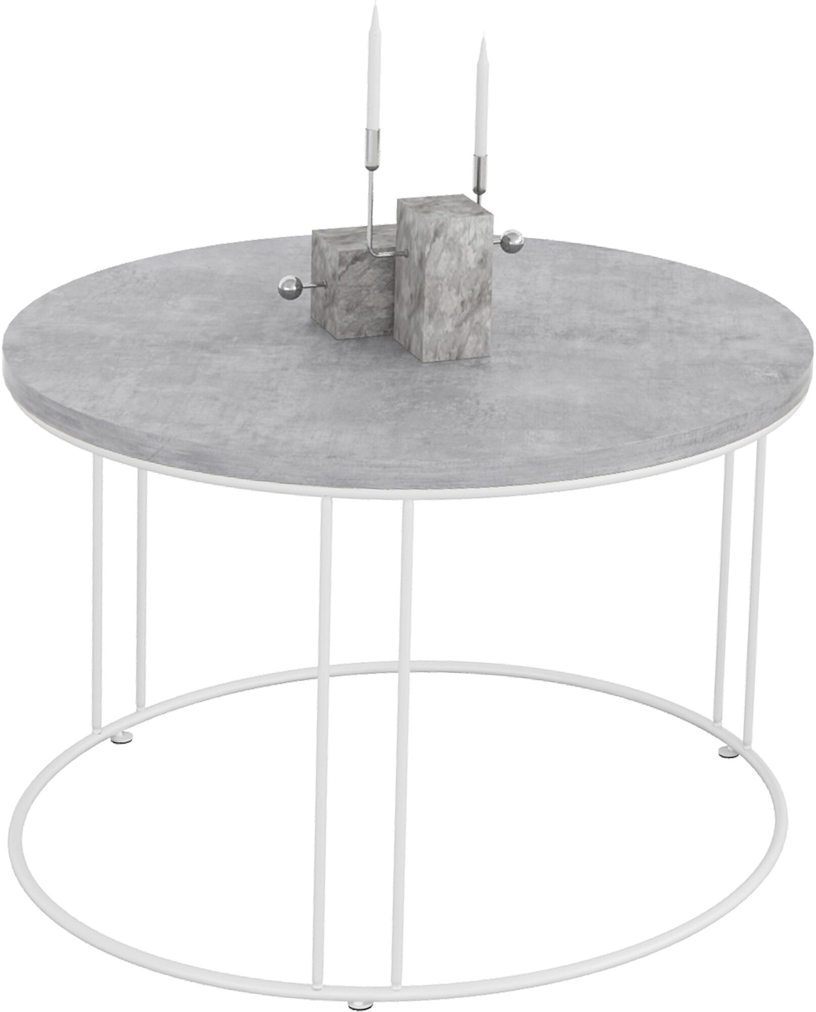 NOEL coffee table, white/concrete, ADRK