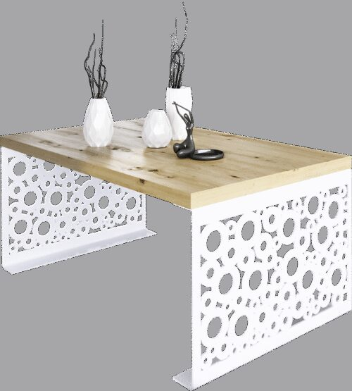 RINA coffee table, 100×60, white/artisanal, ADRK