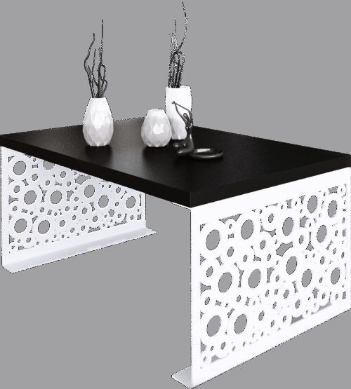 RINA coffee table, 100×60, white/black, ADRK