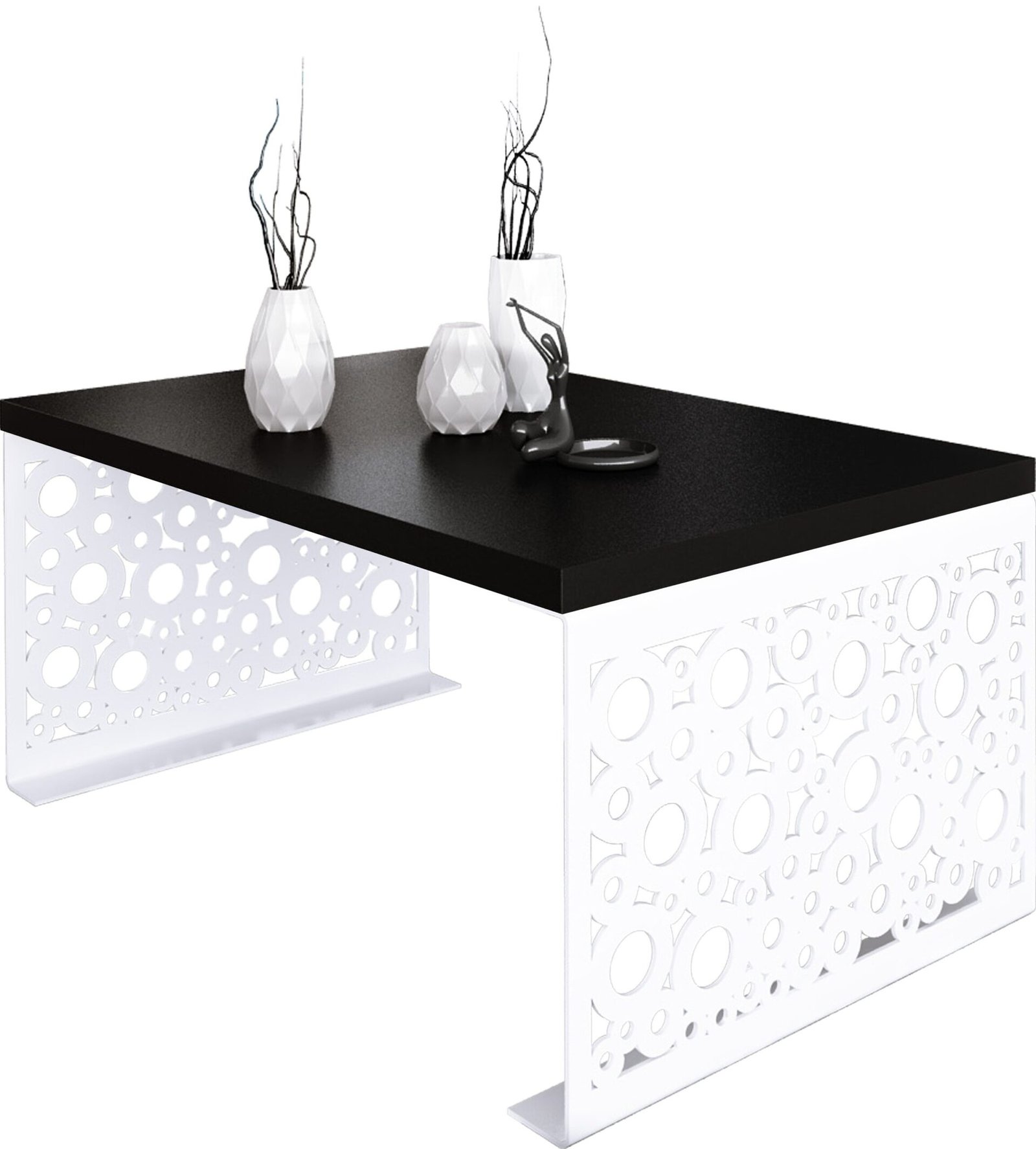 RINA coffee table, 100x60, white/black, ADRK