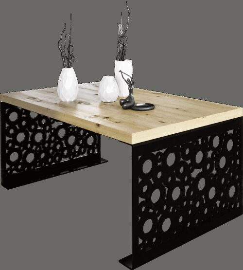 RINA coffee table, 100×60, black/artisanal, ADRK