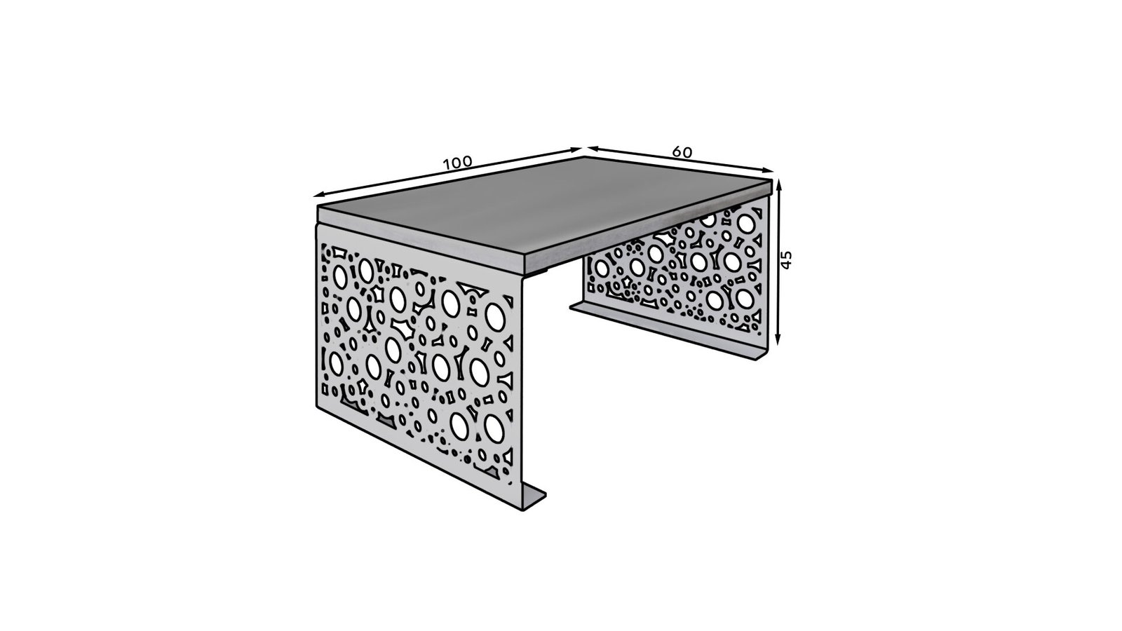 RINA coffee table, 100x60, black, ADRK - Image 3