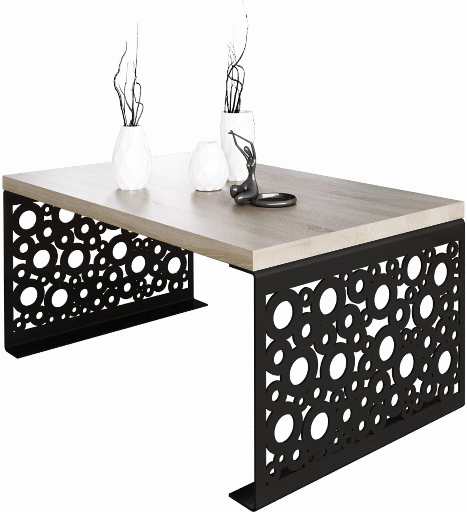 RINA coffee table, 100x60, black/Sonoma, ADRK